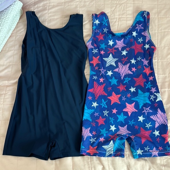 Dark blue and Star Patterned Leotards - Picture 1 of 1